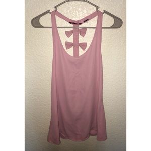 Pink tank top with bows